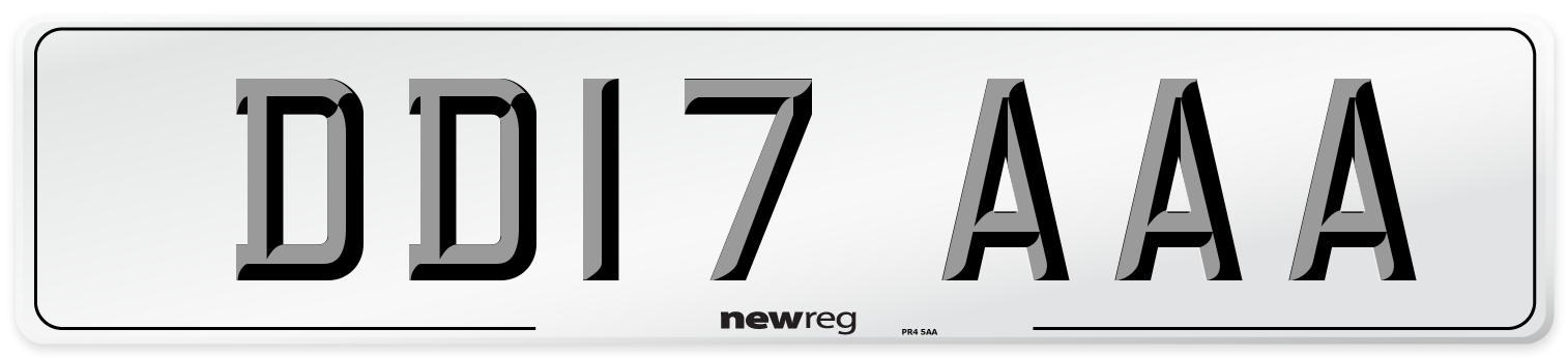 DD17 AAA Number Plate from New Reg